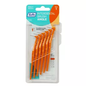   TePe interdental brush angle fogköztisztító kefe 6 db/csomag - 1-narancs (0,45 mm)