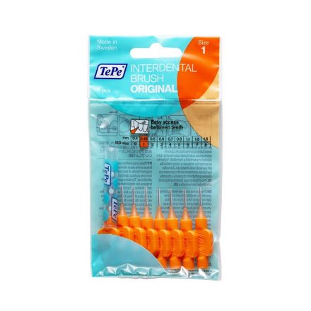 TePe Interdental brush original fogköztisztító kefe 8 db/csomag - 1-narancs (0,45 mm)