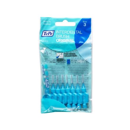 TePe Interdental brush original fogköztisztító kefe 8 db/csomag - 3-kék (0,6 mm)