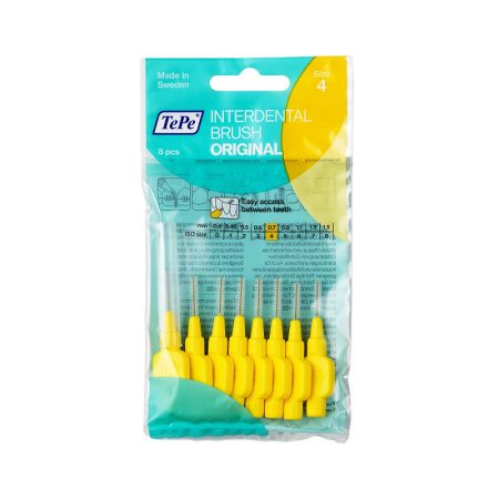 TePe Interdental brush original fogköztisztító kefe 8 db/csomag - 4-sárga (0,7 mm)