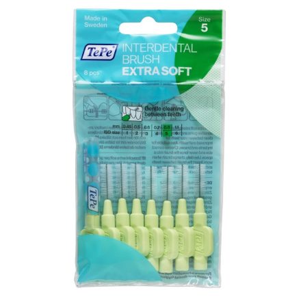 TePe Interdental brush extra soft fogköztisztító kefe 8 db/csomag - 5-zöld (0,8 mm)