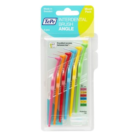 TePe interdental brush angle fogköztisztító kefe vegyes méretek 6 db/csomag