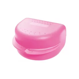 Protézis tárolódoboz  - rózsaszín