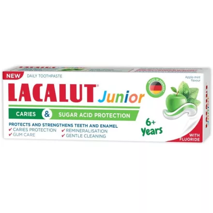 Lacalut junior fogkrém 6 éves kortól 55ml - fogszuvasodás és cukor elleni védelemmel
