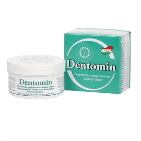 Dentomin fogpor 95g - Gyógynövényes - zöld