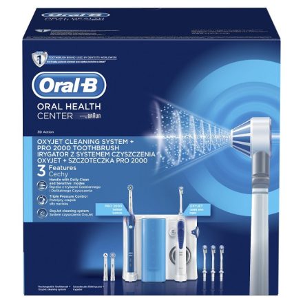 Oral-B OC20 + PRO 2000 Szájcenter (elektromos fogkefe + szájzuhany)