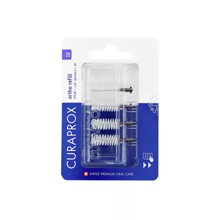Curaprox Ortho refill – pótfej csomag 4db - CPS 18-lila (2,0 mm)