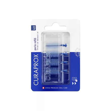 Curaprox Perio Plus fogköztisztító kefe utántöltő 4db - CPS 410 - kék