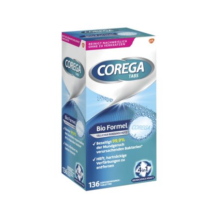 Corega Bio formula műfogsortisztító tabletta 136db