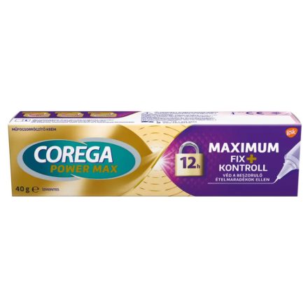 Corega MAX Kontroll Ízmentes műfogsorrögzítő krém 40g (lila)