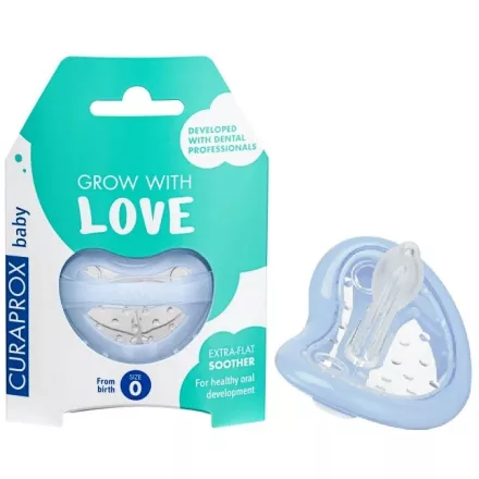 Curaprox Baby orthodonciás cumi Kék - 0. méret - Minden korosztály - 1db