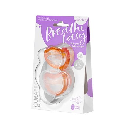 Curaprox Baby orthodonciás cumi Narancs - 0. méret - 7 hó-ig (3-7 kg között)