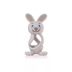 BRUSH-BABY Bobbie Bunny rágóka - szürke