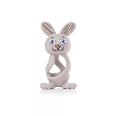 BRUSH-BABY Bobbie Bunny rágóka - szürke