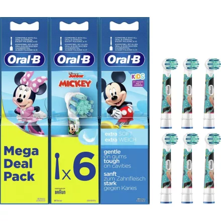 Oral-B EB10-6 PRO Kids gyermek fogkefe pótfej Mickey 6db