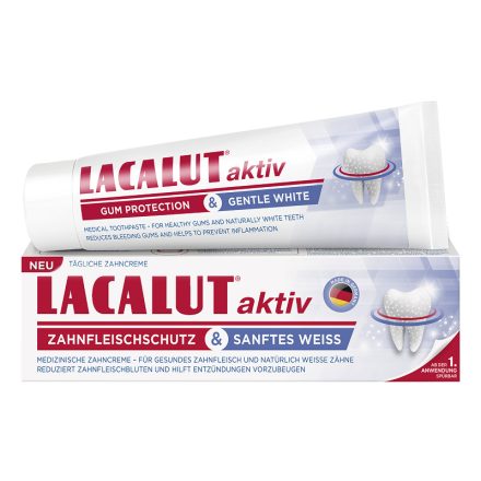 Lacalut Aktiv gum protection & gentle white fogkrém 75ml