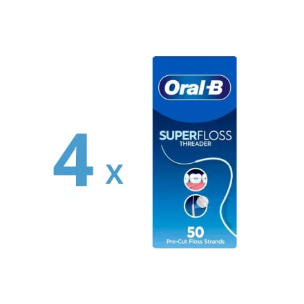Oral-B Superfloss Threader fogselyem csomag - 4 x 50db
