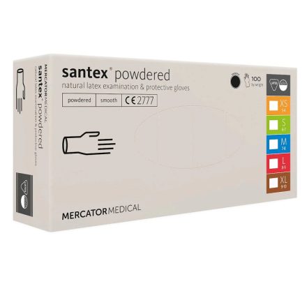 Latex gumikesztyű púderes 100db - XL - Mercator Medical