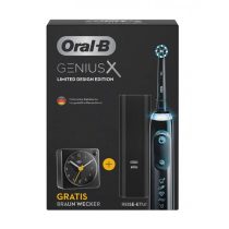   Oral-B Genius X 20100 Black Limited Design Edition elektromos fogkefe Braun ébresztő órával