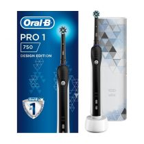   Oral-B Pro 1 750 Black Design Edition elektromos fogkefe + útitok