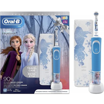 Oral-B D100 Vitality - Frozen II gyermek elektromos fogkefe + útitok