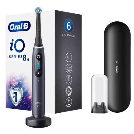 Oral-B iO Series 8 Black elektromos fogkefe - 2 kefefej