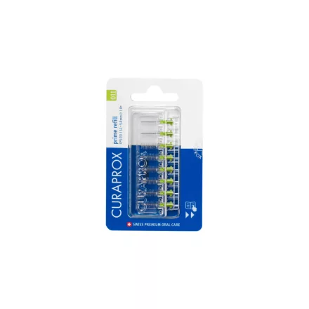 Curaprox Prime fogköztisztító kefe utántöltő 8db - CPS 011 - világoszöld