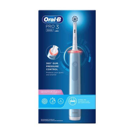Oral-B PRO Series 3 Blue Sensitive elektromos fogkefe - 2db kefefej