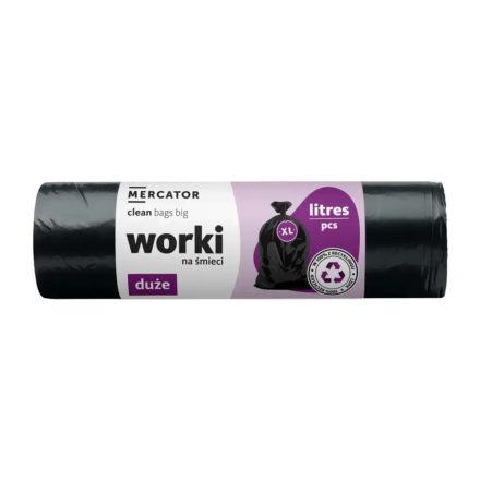 Worki Erős szemeteszsák fekete 240 liter - 10 darab/tekercs