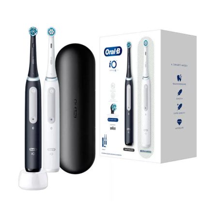 Oral-B iO Series 4 Matt Black&White Duopack elektromos fogkefe csomag