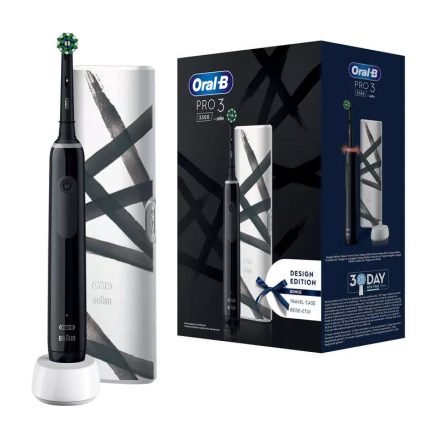 Oral-B Pro 3 3500 Black Design utazó tokkal elektromos fogkefe - vonalak