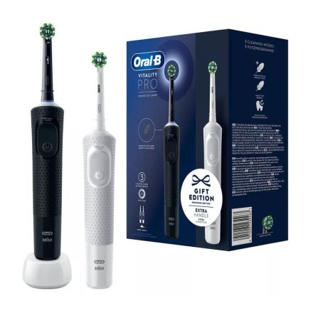 Oral-B Vitality Pro D103 Black&White Duopack elektromos fogkefe csomag