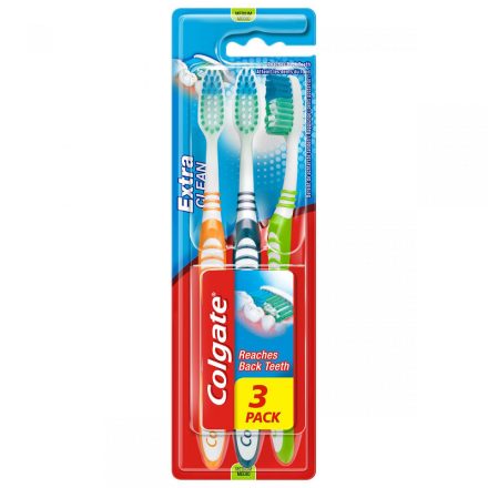 Colgate Extra Clean Medium fogkefe 3 db