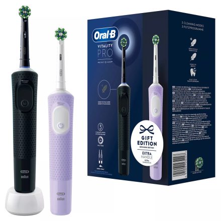 Oral-B Vitality Pro D103 Black&Lilac Duopack elektromos fogkefe csomag