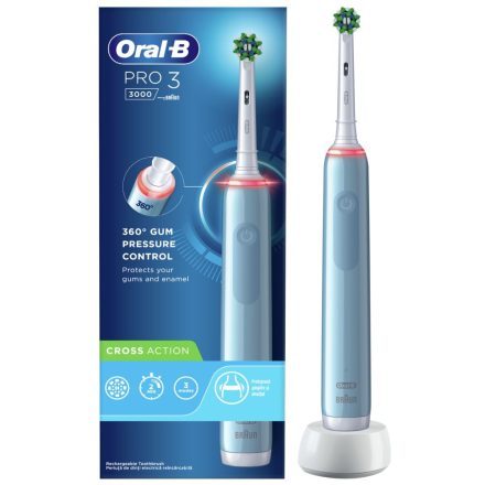 ORAL-B PRO 3 3000 Blue CROSSACTION elektromos fogkefe 