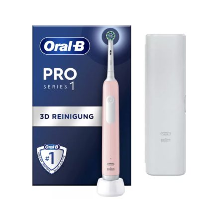 Oral-B PRO Series 1 Pink Cross Action elektromos fogkefe + utazótok