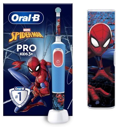 Oral-B Pro Kids 3+ Spiderman elektromos fogkefe + utazótok