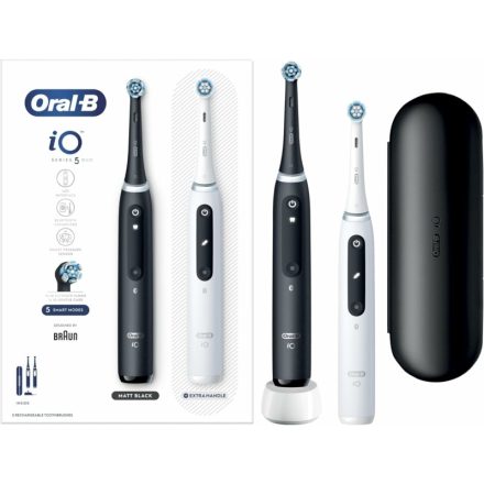 Oral-B iO Series 5 Matt Black&White Duopack elektromos fogkefe csomag