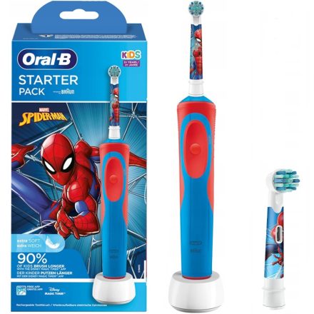 Oral-B Kids Spiderman Starter Pack gyermek elektromos fogkefe