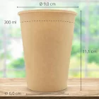 Papírpohár 50db - barna kraft - 220ml