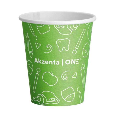 Akzenta ONE pohár fogászati motívumokkal 200ml 50db - zöld