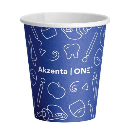 Akzenta ONE pohár fogászati motívumokkal 200ml 50db - kék