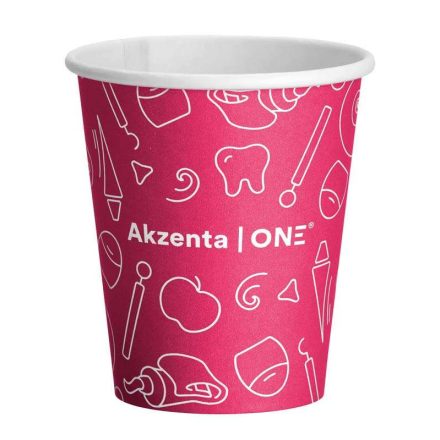 Akzenta ONE pohár pohár fogászati motívumokkal 200ml 50db - pink