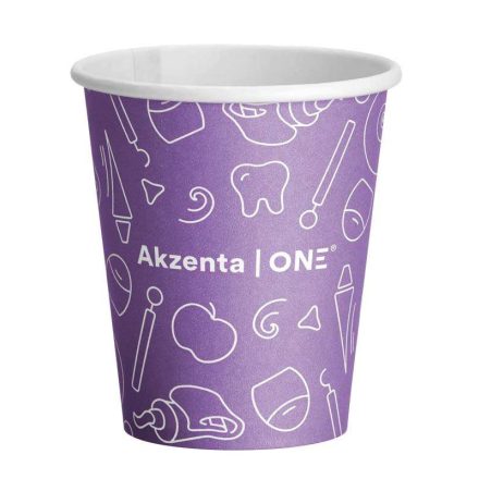 Akzenta ONE pohár fogászati motívumokkal 200ml 50db - lila