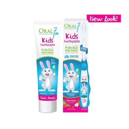 Oral7 Kids fogkrém 3 éves kortól 40ml + fogkefe