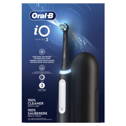 Oral-B iO Series 3 Black elektromos fogkefe - utazótokkal