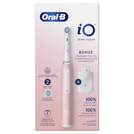 Oral-B iO Series 3 Pink Sensi Clean elektromos fogkefe - töltő tasakkal