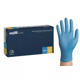 easyCARE kék nitril kesztyű púdermentes 100 db - S