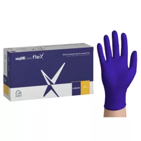   easyCARE nitrile Flex Cobalt (liláskék) nitril kesztyű púdermentes 100 db - M