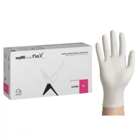   easyCARE nitrile Flex White nitril kesztyű púdermentes 100 db - L